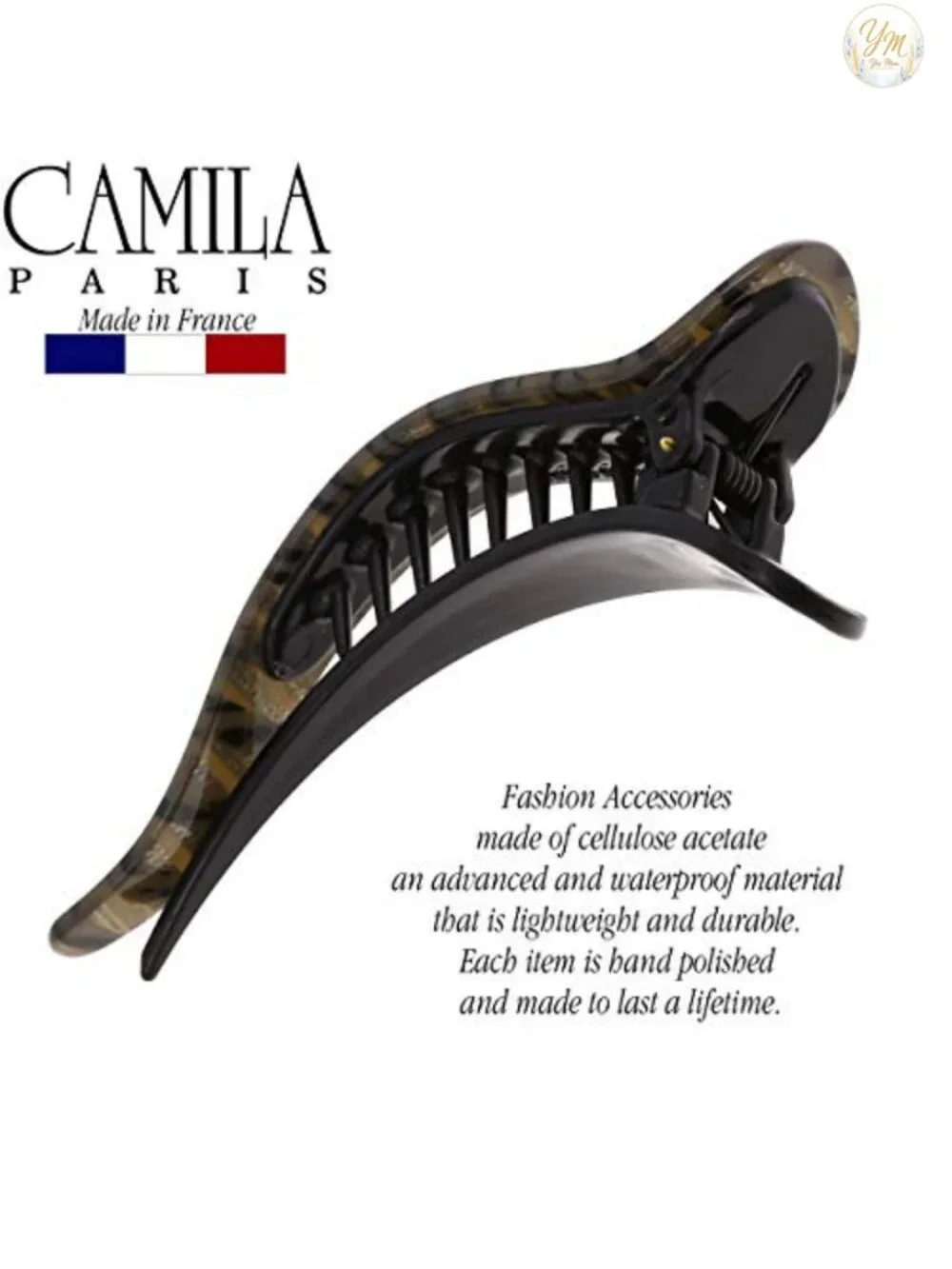Handmade Cellulose Acetate Duckbill Hair Clip, Strong Non-Slip Jaw Clip for